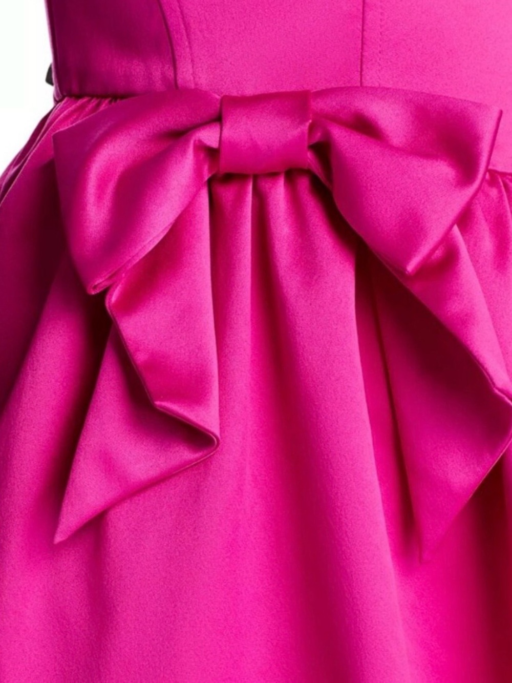 LOVESHACKFANCY BAYER HOT PINK CORSET STYLE MINI DRESS BOWS SZ 10 NWT - Picture 10 of 16